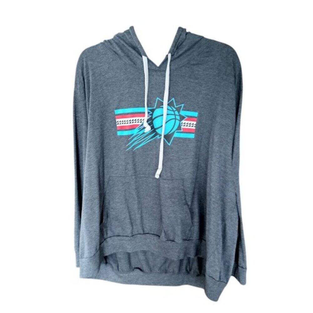 NEW ERA NBA Phoenix Suns Basketball Gray Hoodie Pullover Lightweight Fan Gear 4X